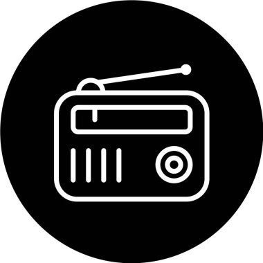 radyo vektör illüstrasyonu, basit simge
