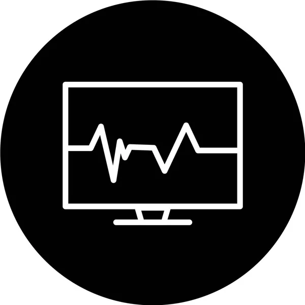 Cardiograma Icono Vector Ilustración — Vector de stock