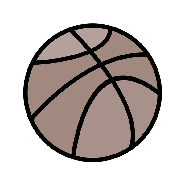 Basketbol Topu Ikonu Vektör Illüstrasyon Grafik Tasarımı — Stok Vektör