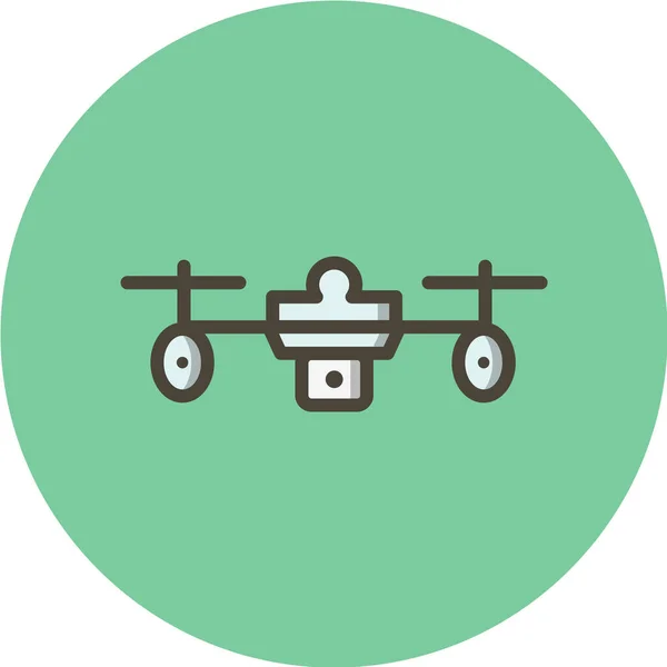 Drone Icono Vector Plano — Vector de stock