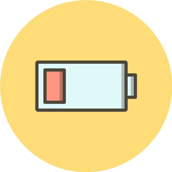 Icône Vecteur Plat Batterie — Image vectorielle