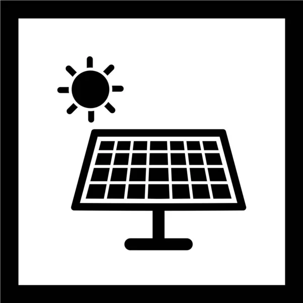 Icône Énergie Solaire Illustration Vectorielle — Image vectorielle
