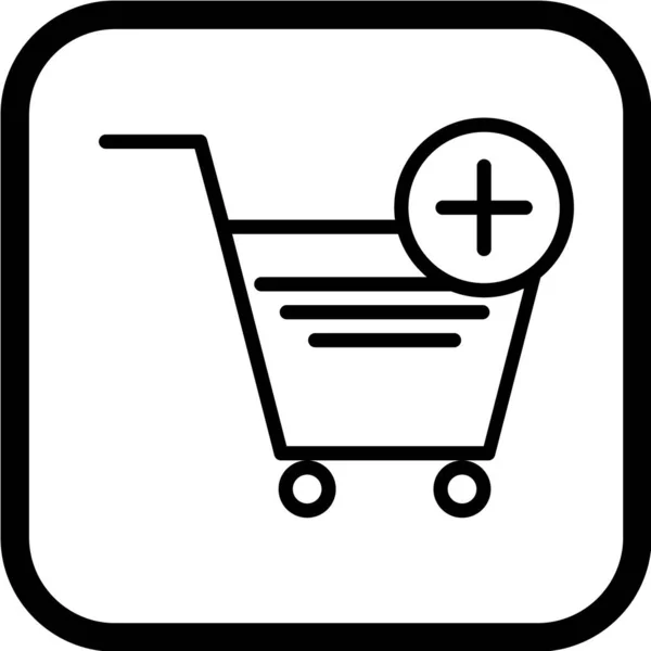 Icono Del Carrito Compras Ilustración Del Vector — Archivo Imágenes Vectoriales