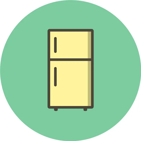 冷蔵庫のベクトル図シンプルなアイコン — ストックベクタ