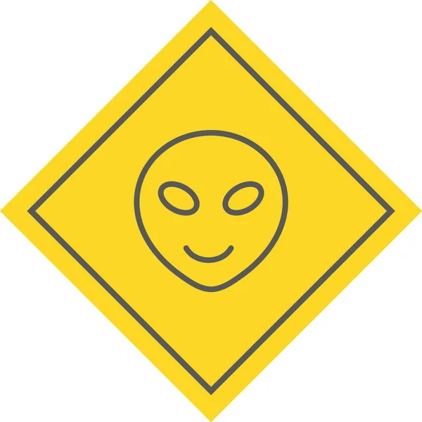Alien Emoji Ikonen Trendig Stil Isolerad Bakgrund — Stock vektor