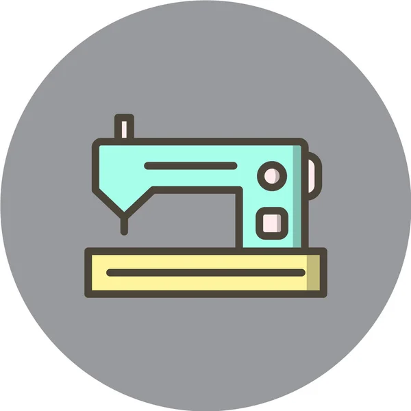 Ilustração Vetorial Máquina Costura Ícone Simples —  Vetores de Stock