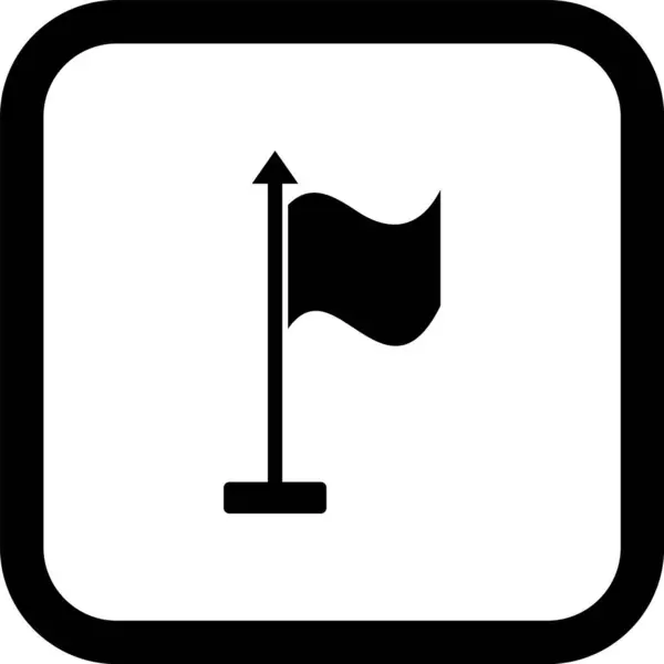 Ícone Bandeira Estilo Moderno Isolado Fundo — Vetor de Stock