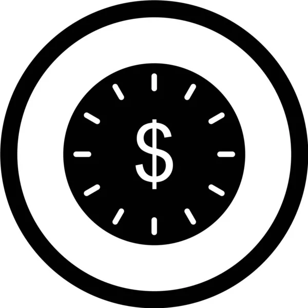 Dólar Moneda Icono Vector Ilustración — Vector de stock