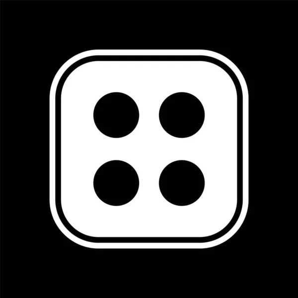 Dice Four Icon Модний Стиль Ізольований Фон — стоковий вектор