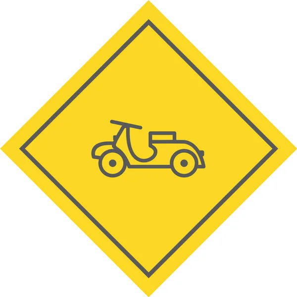 Motorcycle Sign Icon Vector Illustration — Stock Vector
