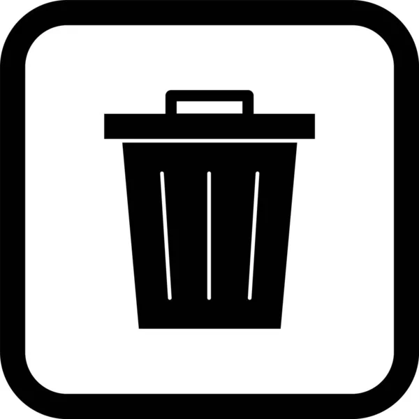 Ikona Odpadów Modnym Stylu Odosobnione Tle — Wektor stockowy