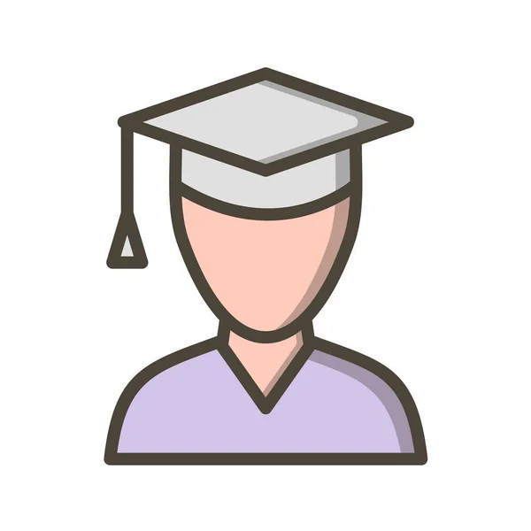 Graduation Cap Icon Vector Illustration — Stock Vector
