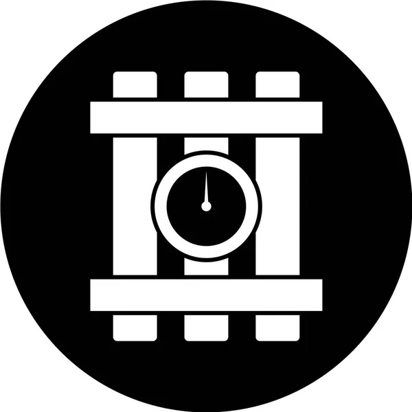 Tempo Icona Dell Orologio Illustrazione Vettoriale — Vettoriale Stock