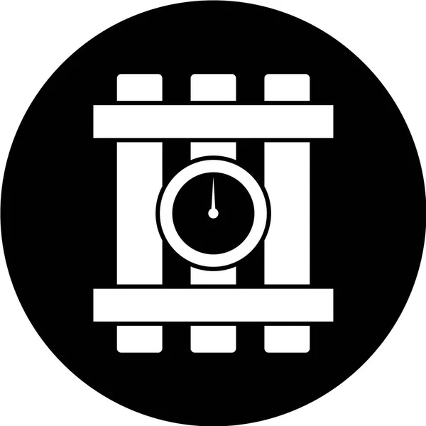 Time Clock Icon Vector Illustration — Stock Vector