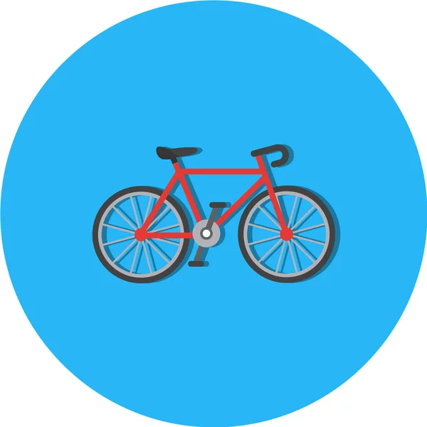 Fahrrad Symbol Blauen Kreis Isoliert Auf Weißem Hintergrund Vektor Illustration — Stockvektor