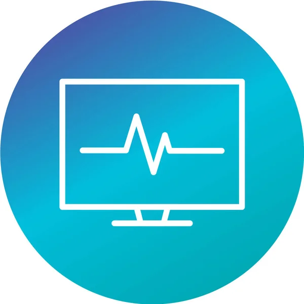 Monitor Heart Icon — Stock Vector