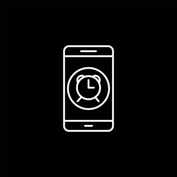 Alarm Mobilní Aplikace Ikona Módním Stylu Izolované Pozadí — Stockový vektor