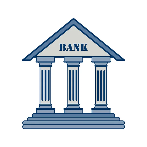 Векторная Иллюстрация Здания Банка — стоковый вектор