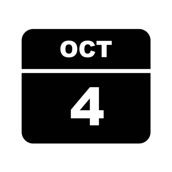 Calendar Date October — Stock Vector
