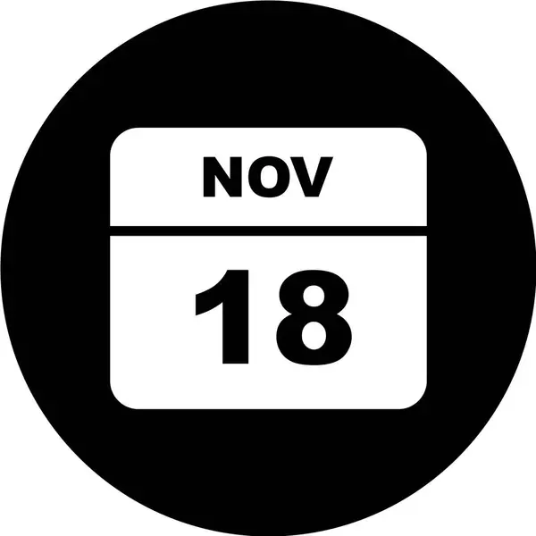 Kalender Met Datum November — Stockvector