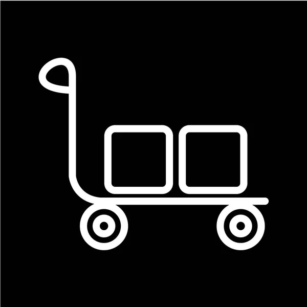 Trolley Symbol Vektorillustration — Stockvektor