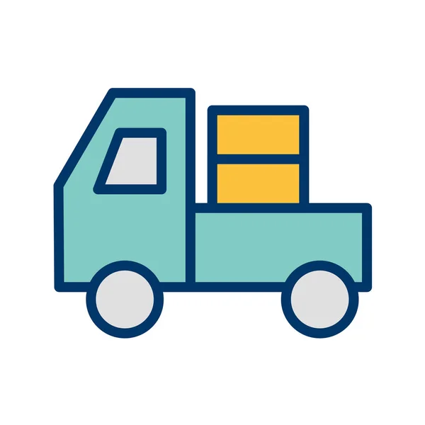 Truck Vector Line Icon — Stock Vector