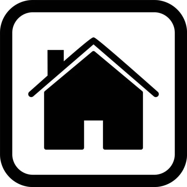 Huis Pictogram Trendy Stijl Geïsoleerde Achtergrond — Stockvector