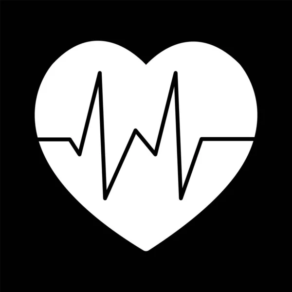 Ikona Úderu Srdce Módním Stylu Izolované Pozadí — Stockový vektor