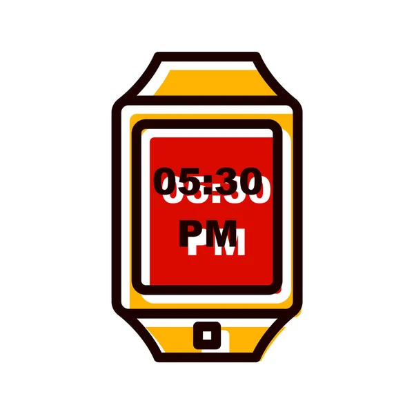 Icono Reloj Inteligente Estilo Moda Aislado Fondo — Vector de stock