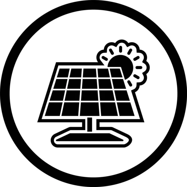 Ikona Solárního Panelu Módním Stylu Izolované Pozadí — Stockový vektor