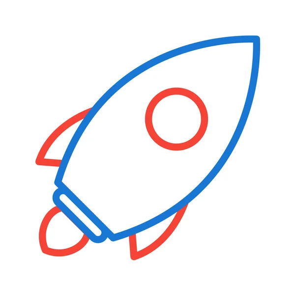 Vector Illustration Rocket Icon — Stock Vector