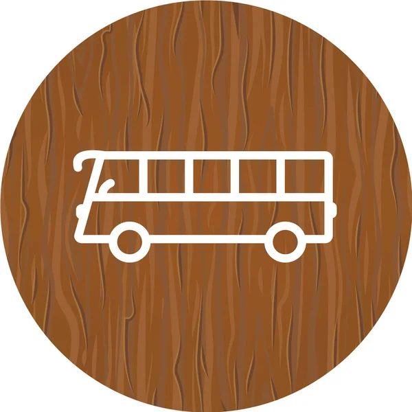Vector Ilustración Autobús Madera — Vector de stock