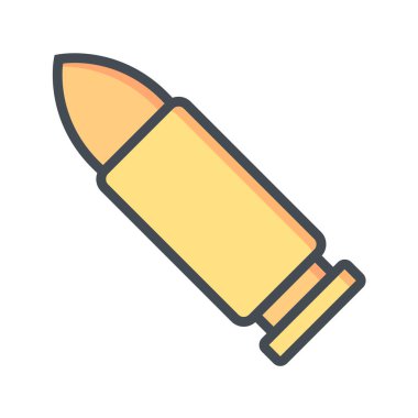 kurşun, silah silahı simgesi, vektör illüstrasyonu