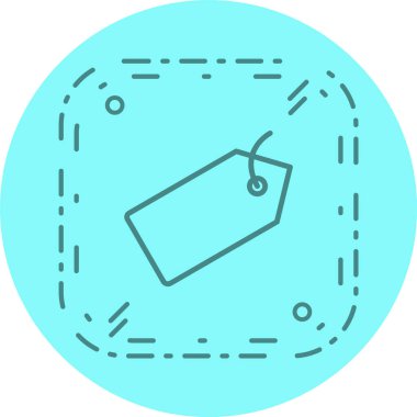 Moda Biçiminde Etiket Simgesi İzole Arkaplan