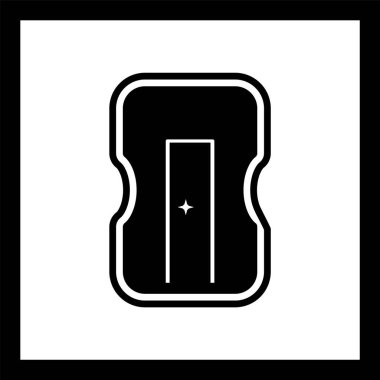 Moda Biçimli Keskinleştirici Simgesi İzole Arkaplan