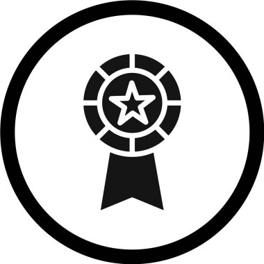 Bir yıldızın siyah beyaz vektörü