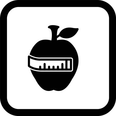 Moda Biçimli Diyet Simgesi İzole Arkaplan