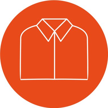 Düz dizaynlı kıyafet simgesi beyaz arkaplanda izole edildi. yaz giysi vektörü illüstrasyonu.