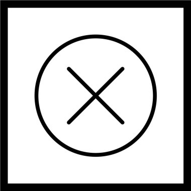 İptal simgesinin vektör illüstrasyonu