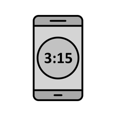 Zaman Görüntüleme Mobil Uygulama Simgesi Moda Biçimli İzole Arkaplan