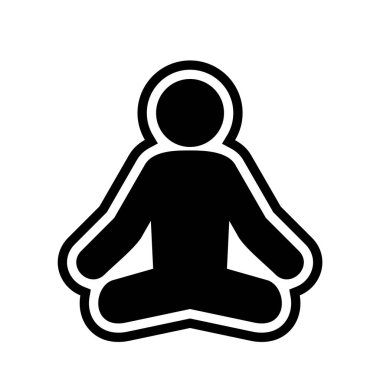 Moda Biçimli Yoga Simgesi İzole Arkaplan