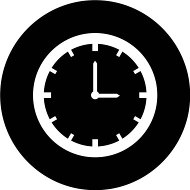 Saat simgesi vektör illüstrasyonu