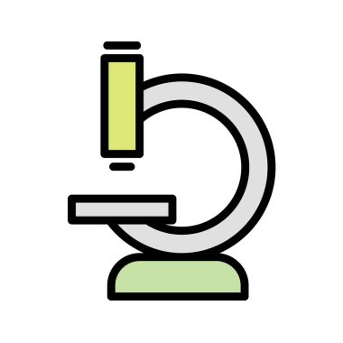 Mikroskop simgesi vektör çizimi