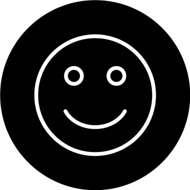 Gülümseme simgesi, vektör illüstrasyonu