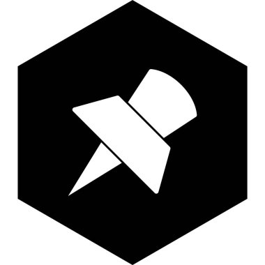 Moda Biçimli Pin Simgesi İzole Arkaplan 