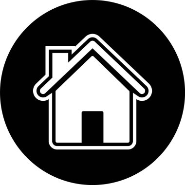 Moda Biçimli Ev Simgesi İzole Arkaplan