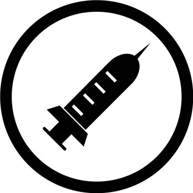 Şırınga ikonu. Vektör illüstrasyonu