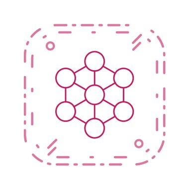 Molekül yapısının vektör çizimi