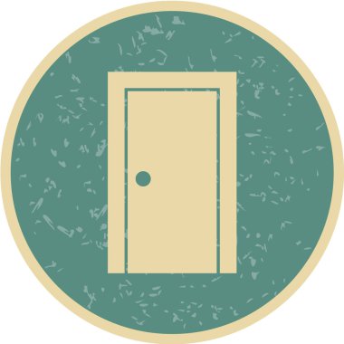 Bir kapı simgesinin vektör illüstrasyonu