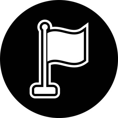 Bayrak Simgesi Moda Biçimi İzole Arkaplan